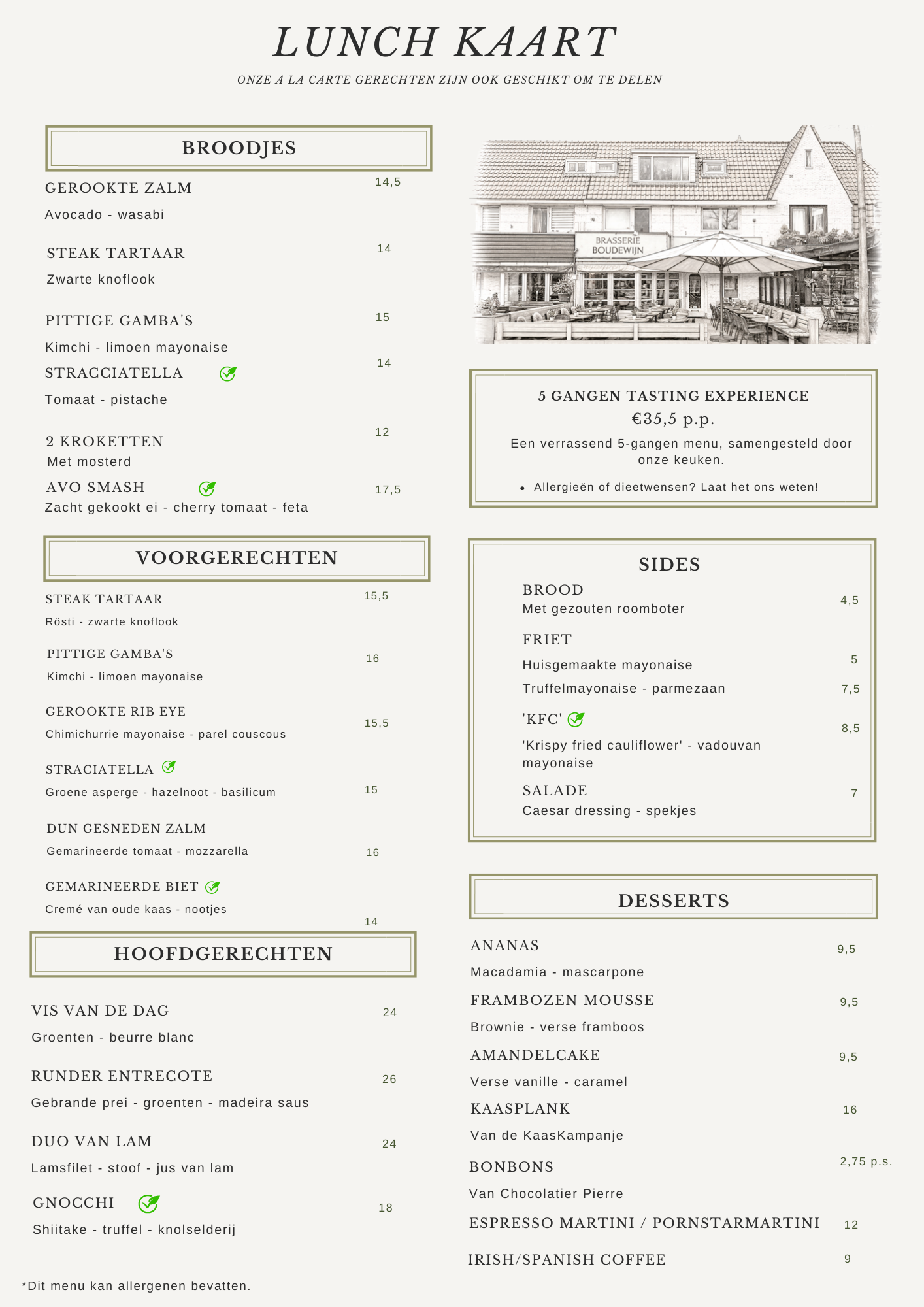Lunchkaart Brasserie Boudewijn Lunchkaart Brasserie Boudewijn